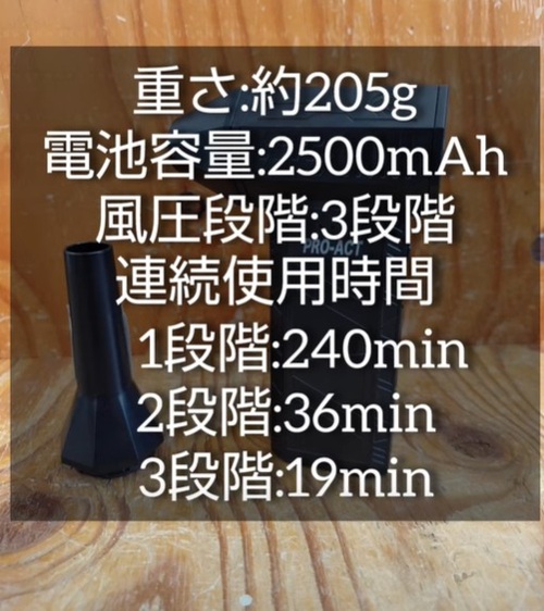 PRO-ACTのハンディターボファン